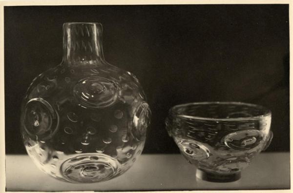 V Triennale - Arti decorative e industriali - Cristalli-metalli-illuminazione - Vaso e ciotola in cristallo di Ercole Barovier