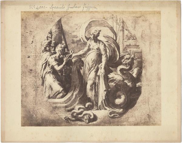 Mazzola, Francesco detto Parmigianino - Circe offre da bere ai compagni di Ulisse - Disegno - Firenze - Uffizi - Gabinetto dei Disegni e delle Stampe