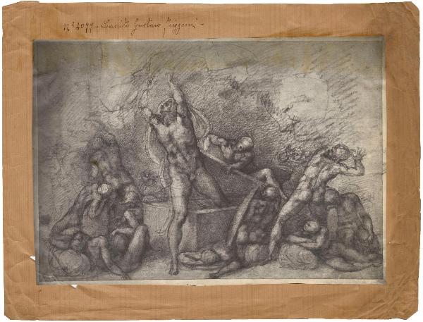 Buonarroti, Michelangelo - Studio per una Resurrezione - Disegno - Windsor - Royal Library