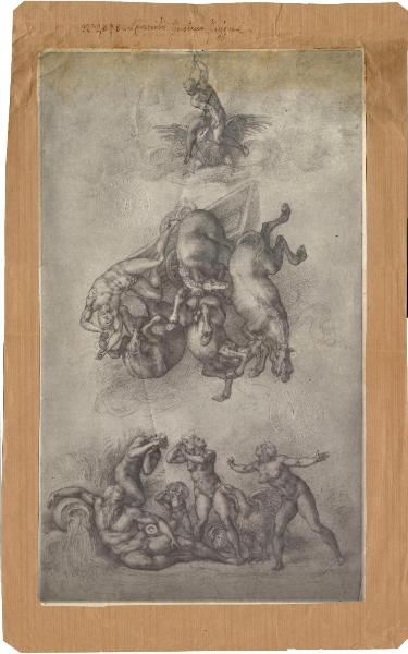 Buonarroti, Michelangelo - Caduta di Fetonte - Disegno - Windsor - Royal Library