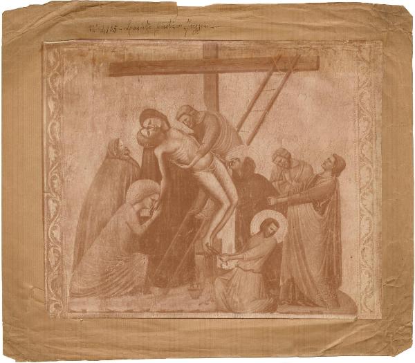Baronzio, Giovanni - Deposizione dalla croce - Dossale con storie della Passione di Cristo (part.) - Dipinto - Tempera su tavola