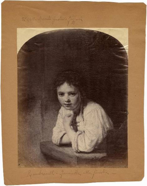 Rembrandt - Ritratto di fanciulla alla finestra - Dipinto - Olio su tela - Londra - Dulwich College Picture Gallery