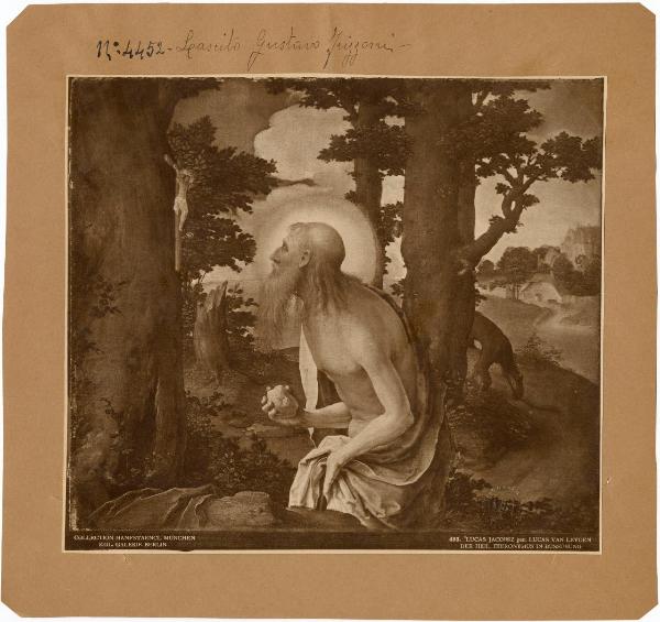 Luca di Leida - San Girolamo penitente - Dipinto - Olio su tavola - Berlino - Staatliche Museen - Gemäldegalerie