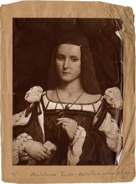 Caroto, Giovanni Francesco - Ritratto femminile (Ritratto di Isabella d'Este?) - Dipinto - Parigi - Louvre