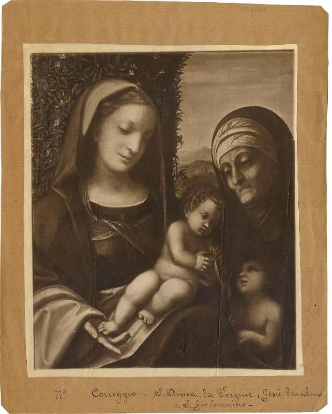 Allegri, Antonio detto Correggio - Madonna con Bambino, sant'Elisabetta e san Giovannino - Dipinto su tavola