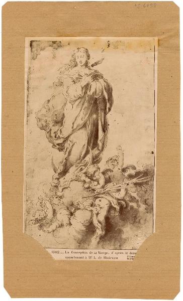 Murillo, Bartolomé Esteban - Immacolata concezione - Disegno - Madrid - Proprietà di L. de Madrazo