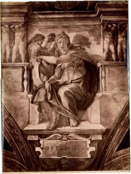 Buonarroti, Michelangelo - Sibilla Delfica - Affresco - Città del Vaticano - Cappella Sistina - Volta