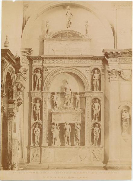 Lombardo, Antonio e Pietro - Monumento funebre del doge Pietro Mocenigo - Scultura in marmo - Venezia - Basilica dei SS. Giovanni e Paolo - Controfacciata