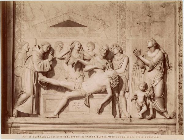 Lombardo, Tullio - Sant'Antonio da Padova e il miracolo del piede risanato - Scultura - Marmo - Altorilievo - Padova - Basilica di Sant'Antonio (Basilica del Santo)