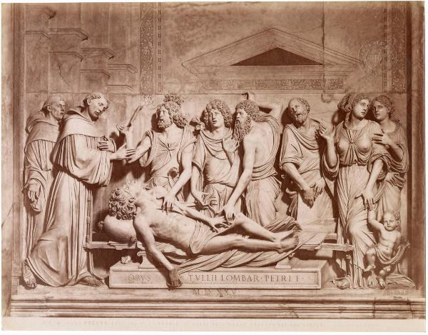 Lombardo, Tullio - Sant'Antonio da Padova e il miracolo del cuore dell'avaro - Scultura - Marmo - Altorilievo - Padova - Basilica di Sant'Antonio (Basilica del Santo)