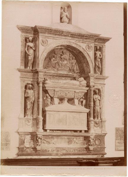 Lombardo, Pietro - Monumento funebre del doge Nicolò Marcello - Scultura in marmo - Venezia - Basilica dei SS. Giovanni e Paolo - Navata sinistra