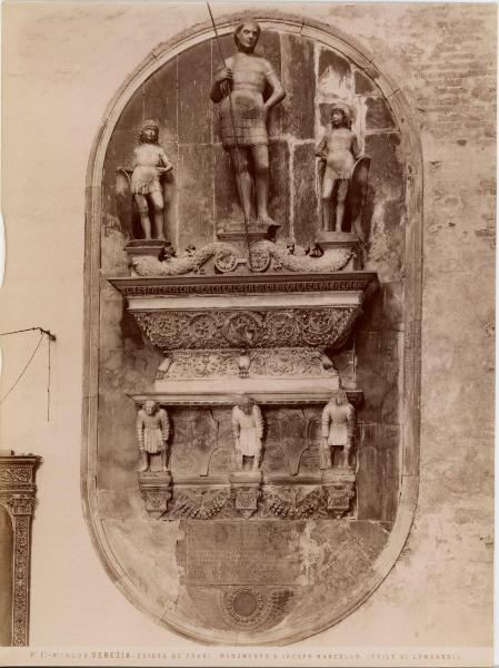 Lombardo, Pietro (bottega) - Monumento funebre del capitano Jacopo Marcello - Scultura - Marmo - Venezia - Chiesa di Santa Maria Gloriosa dei Frari