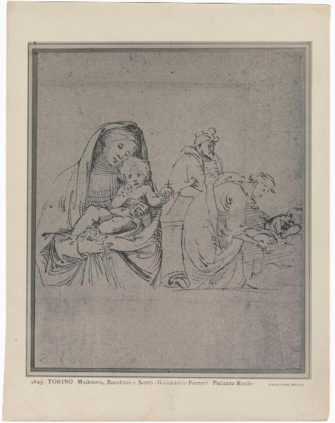 Disegnatore piemontese? sec. XVI - Madonna con Bambino e santi - Disegno - Torino - Biblioteca Reale