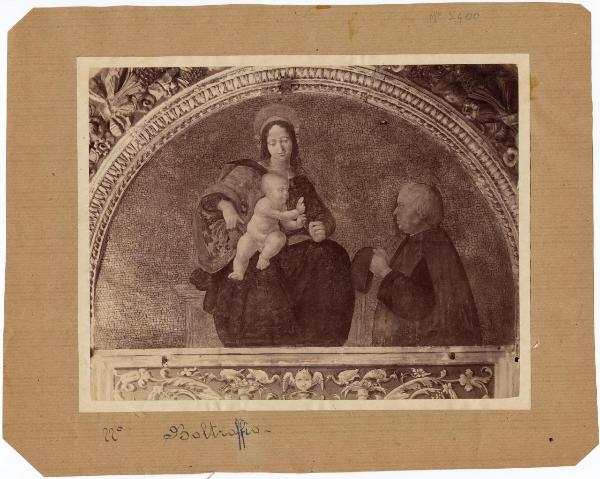 Cesare da Sesto - Madonna con Bambino e donatore - Affresco - Roma - Convento di Sant'Onofrio al Gianicolo