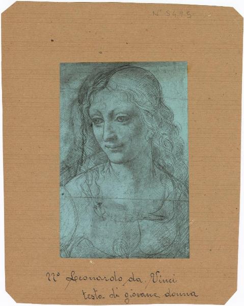 Leonardo da Vinci (scuola) - Studio di figura femminile, mezzobusto - Disegno - Windsor - Royal Library