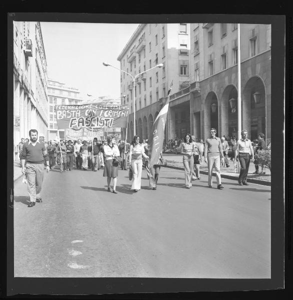 Manifestazione sindacale e antifascista - Mantova - Corso della Libertà - Corteo - Striscione