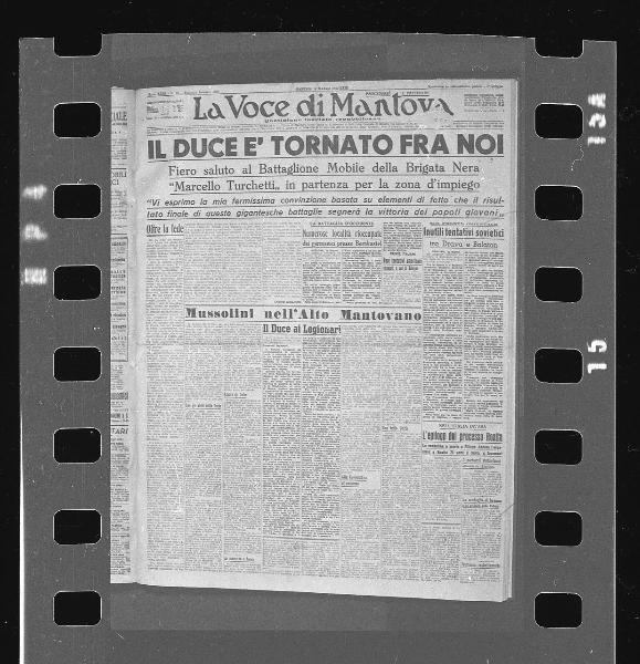 Pagina di periodico - La voce di Mantova: quotidiano fascista repubblicano - martedì 13 marzo 1945