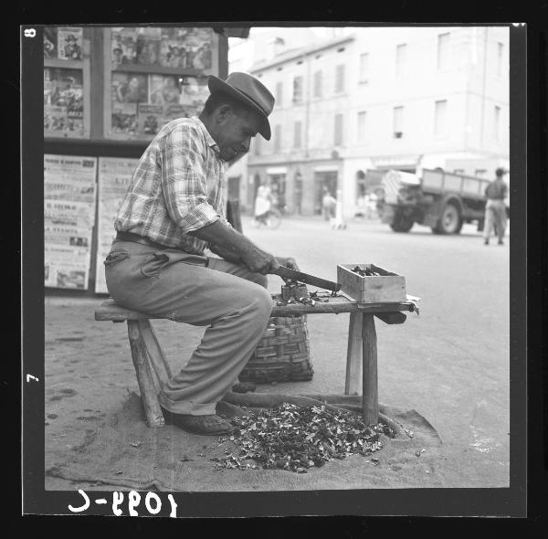 Ritratto maschile - Venditore di castagne di lago - Mantova - Via Frattini