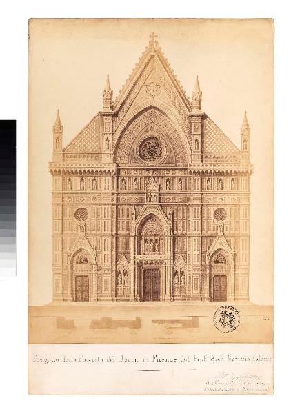 Riproduzione progetto - Decorazione facciata - Firenze - Duomo