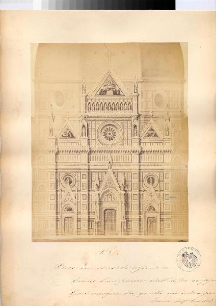 Riproduzione progetto - Decorazione facciata - Firenze – Duomo

