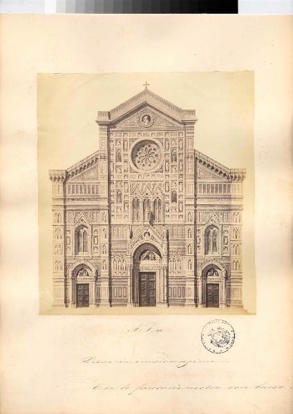 Riproduzione progetto - Decorazione facciata - Firenze – Duomo