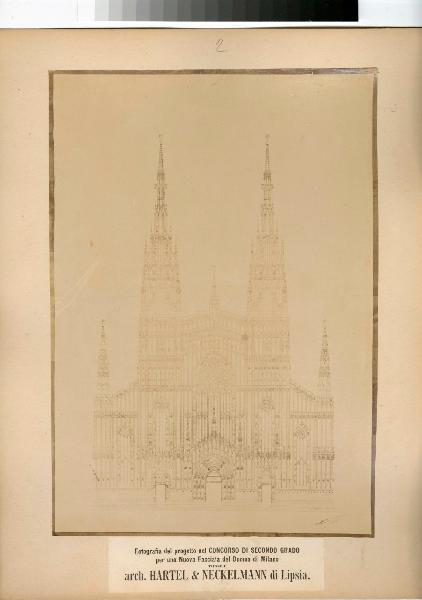 Riproduzione progetto - Decorazione facciata - Milano – Duomo