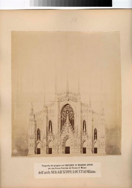 Riproduzione progetto - Decorazione facciata - Milano – Duomo