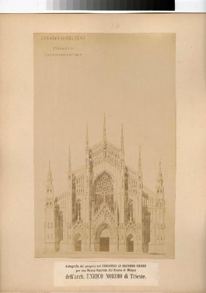 Riproduzione progetto - Decorazione facciata - Milano – Duomo