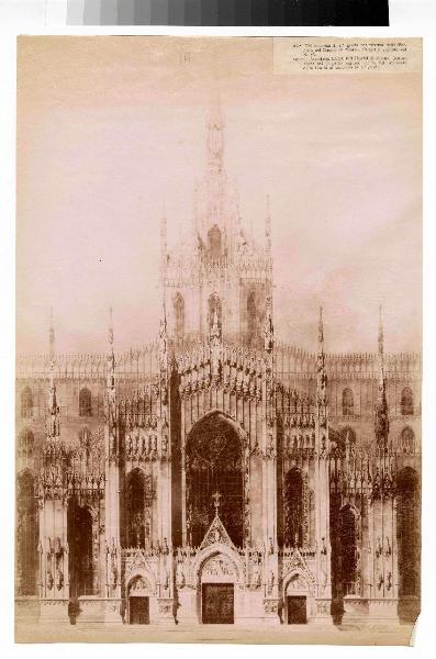 Riproduzione progetto - Decorazione facciata - Milano – Duomo