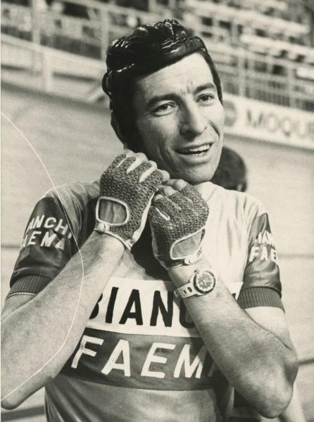 Ciclismo - Felice Gimondi - Milano - Palazzo dello Sport - Sei Giorni ciclistica 1978 - Preparazione prima della partenza