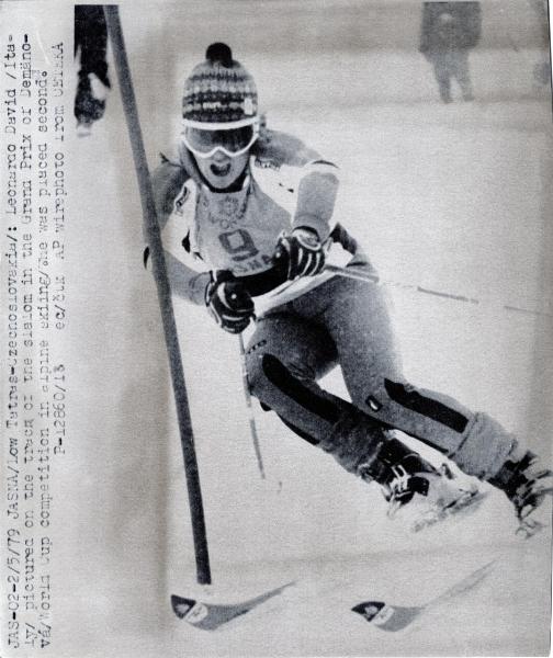 Sport invernali - Sci alpino - Slalom speciale maschile - Jasna (Slovacchia) - Coppa del mondo di sci 1979 -  Leonardo David in azione