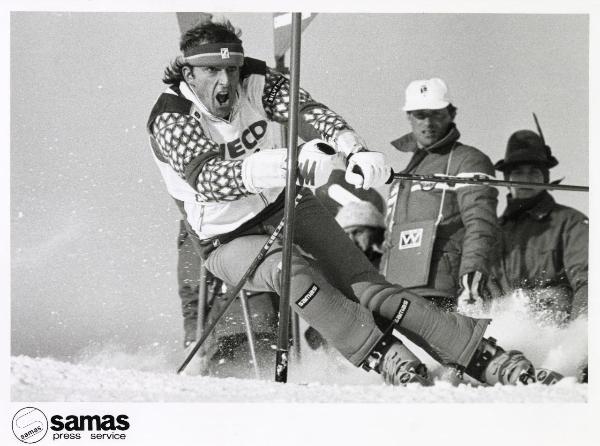 Sport invernali - Sci alpino - Slalom speciale maschile  - Paolo De Chiesa in azione
