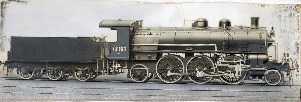 Ernesto Breda (Società) - Locomotiva a vapore con tender separato 68100 per le Ferrovie dello Stato (FS)