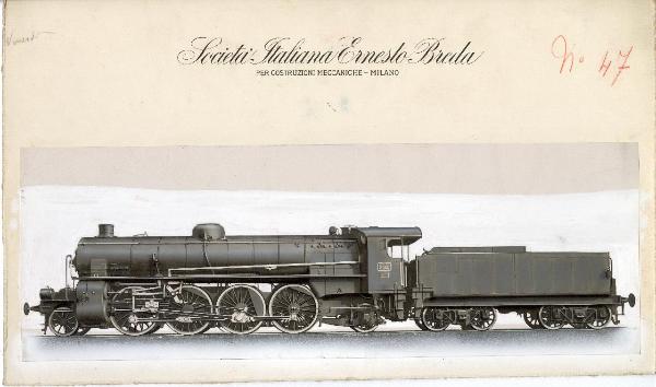 Ernesto Breda (Società) - Locomotiva a vapore con tender separato 746.028  per le Ferrovie dello Stato (FS)