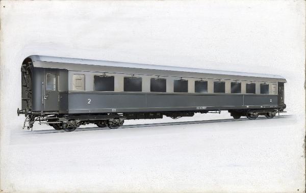 Ernesto Breda (Società) - Carrozza ferroviaria Bz 23027 di seconda classe per le Ferrovie dello Stato (FS)