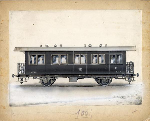 Ernesto Breda (Società) - Carrozza ferroviaria ACc 11 di prima e terza classe per la Ferrovia Parma-Suzzara (FPS)