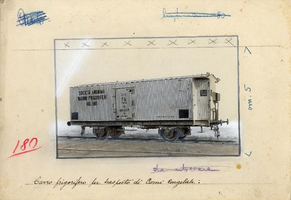 Ernesto Breda (Società) - Carro ferroviario frigorifero per il trasporto di carni congelate per le Ferrovie dello Stato (FS)