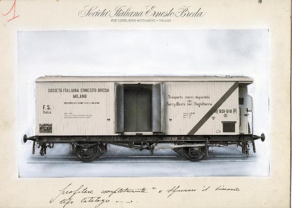 Ernesto Breda (Società) - Carro ferroviario frigorifero per le Ferrovie dello Stato (FS) destinato al trasporto sui Ferry-Boats