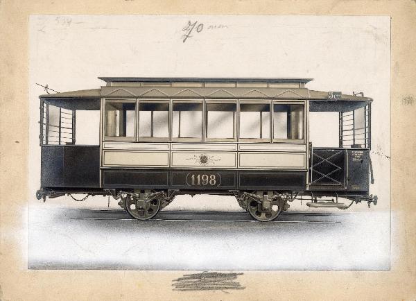 Ernesto Breda (Società) - Tram tipo Edison n.1198 per l' Azienda Tramviaria Municipale (ATM) di Milano