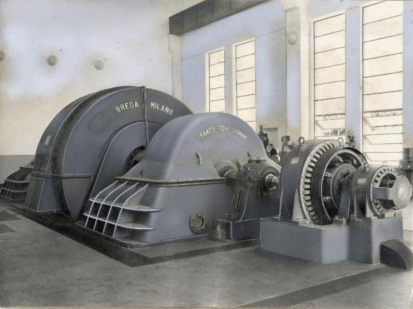 Piedimonte Matese - Centrale idroelettrica della Società Meridionale Elettricità - Sala macchine