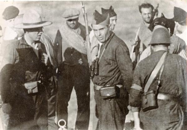 Guerra civile spagnola - Buenaventura Durruti fra i miliziani  - Ritratto di gruppo