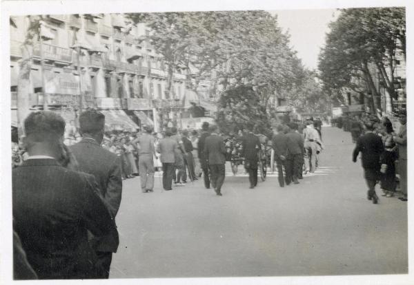 Barcellona (Spagna) - Guerra civile spagnola - I funerali di Libero Battistelli - Corteo