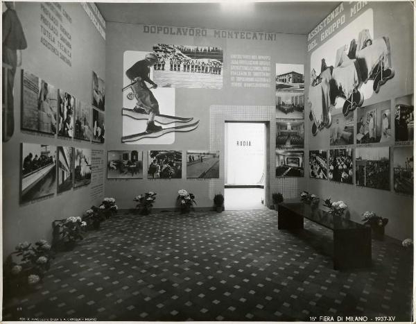 Milano - Fiera campionaria del 1937 - Padiglione Montecatini - Sala interna