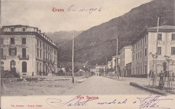 Viale della Stazione e Albergo Tirano