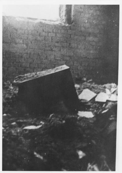 Nazismo - Notte dei cristalli - Austria, Vienna - Cimitero centrale - Porta I (Nuovo Cimitero Ebraico) - Sala della cerimonia - Distruzione, particolare - Antisemitismo