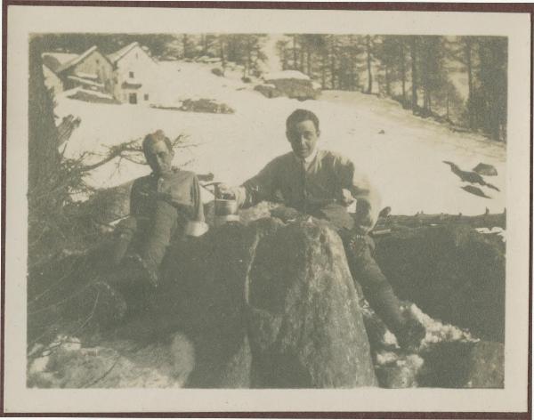 Ritratto maschile - Antonio Boschi e Cesare Mendini (?) - Monte Cistella - Neve - Escursione - Alimentazione