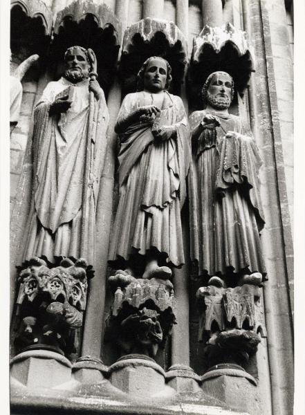 Scultura - Statue - Santi profeti, sec. XIII - Francia - Amiens - Cattedrale Notre-Dame - Facciata sud - Portale della Vergine Dorata (Vierge Dorée), di destra