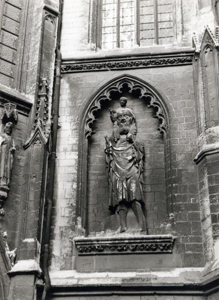 Scultura - Statua - San Cristoforo, sec. XIII - Francia - Amiens - Cattedrale Notre-Dame - Esterno