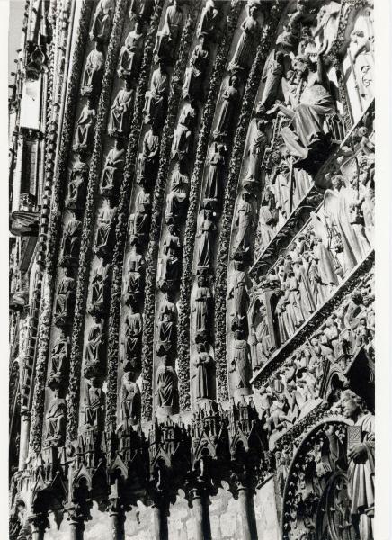 Scultura - Statue dell'archivolto - Francia - Bourges - Cattedrale di Santo Stefano (Saint-Étienne) - Facciata principale ovest - Portale centrale