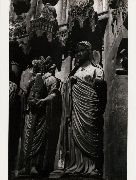 Scultura - Statue - Francia - Reims - Cattedrale di Notre-Dame - Facciale laterale nord - Portale centrale - Strombatura